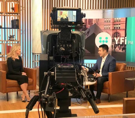 Angelique Rewers — On set at Yahoo Finance